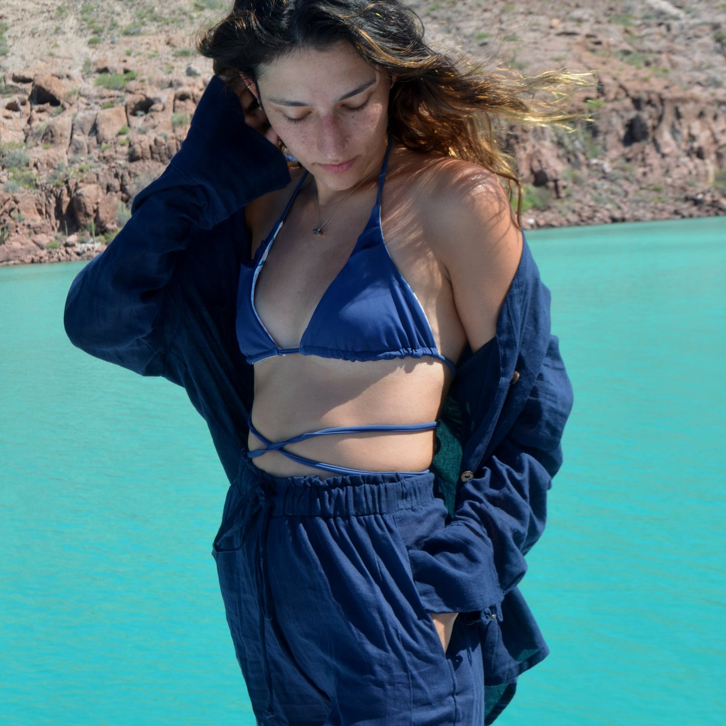 Santorini Shirt - Navy