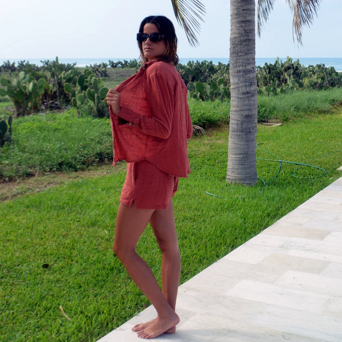 Santorini Shirt - Rouge