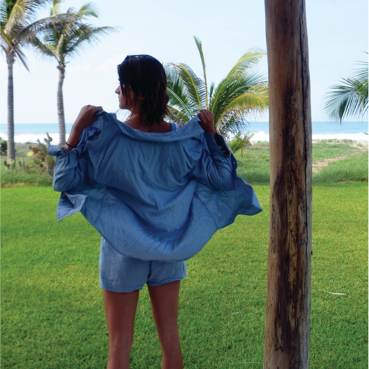 Santorini Shirt - Cerulean