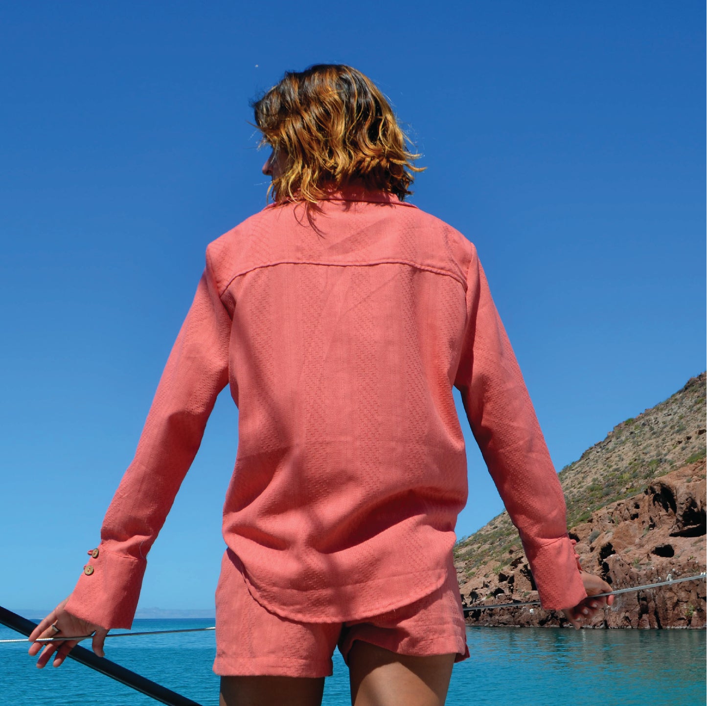 Santorini Shirt - Coral
